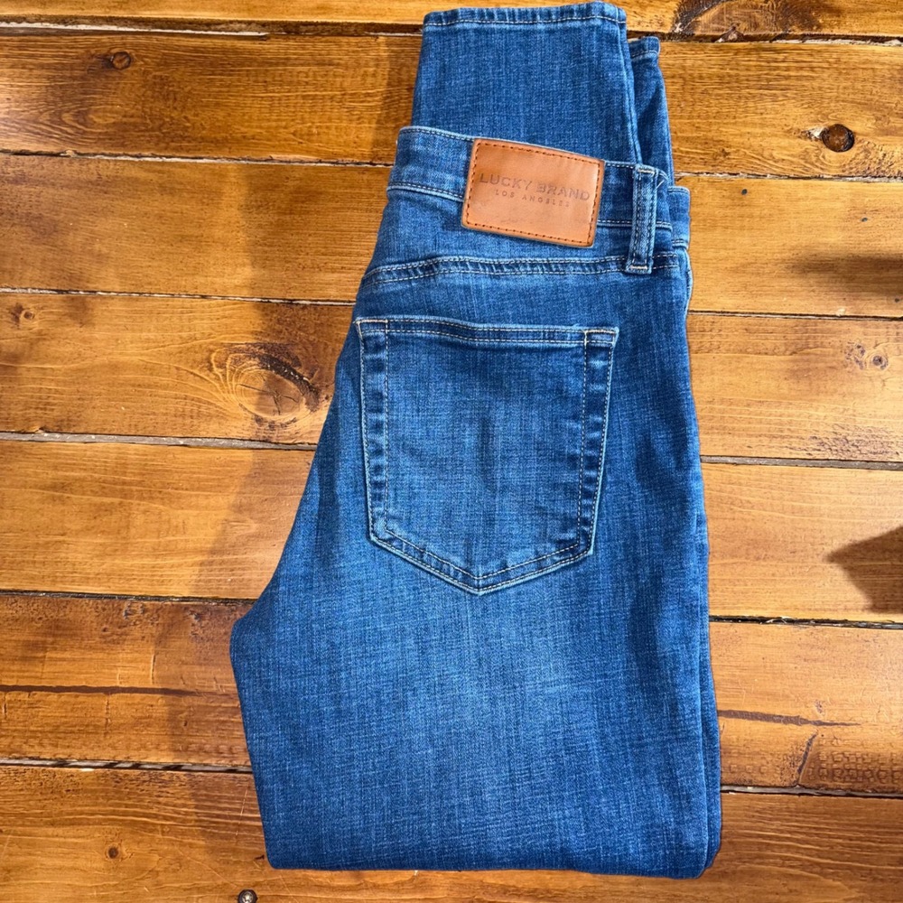 Lucky Brand Bridgette Skinny Jeans Women's 4 (27x25) Blue High Rise Ankle Denim